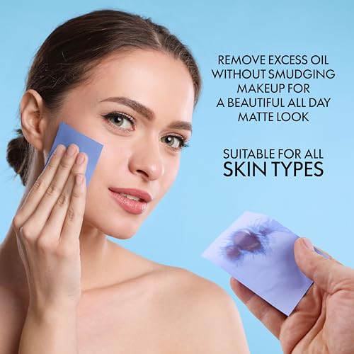50pc Oil Blotting Sheets - Instant Shine Control for Face