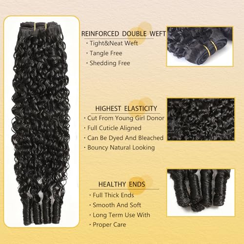 Burmese Curly Hair Bundles 14 16 18 Inch 3C4A Virgin Human Hair