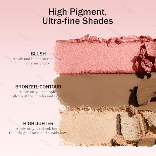 KYDA 3-in-1 Glow Palette - Blush, Highlighter & Contour
