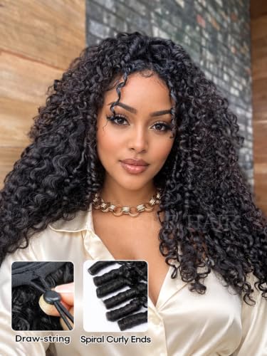 ISEE 22 Inch Half Wig Human Hair Burmese Curly 180% Density – Protective Style, Quick Glueless Install