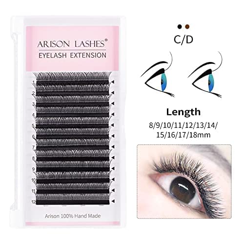 4D W Shape Eyelash Extension Natural Soft Volume 0.07mm D curl 9mm Premade Fans Faux Mink Matte Black Cluster 12 rows