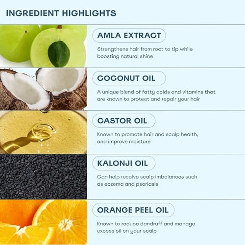 Squigs Hair Growth Oil - Amla, Castor & Coconut Blend 130ml
