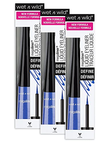 (3 Pack) WET N WILD MegaLiner Liquid Eyeliner - Voltage Blue