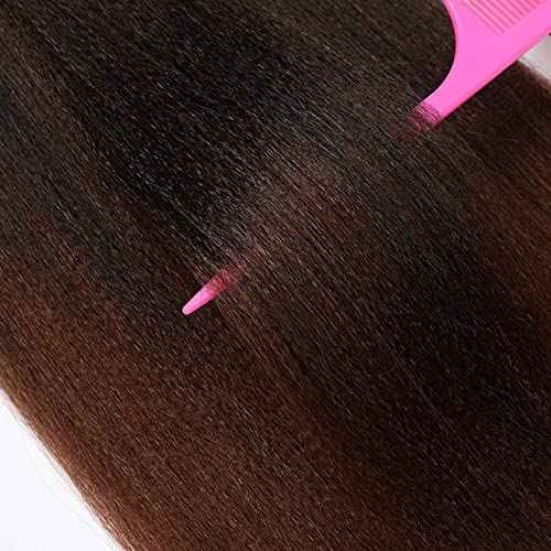 Ubeleco Pre Stretched Braiding Hair,14 Inch 8 Packs Ombre Braiding Hair Pre Stretched, Professional Yaki Synthetic Hot Water Setting, Easy To Install Hair for Braiding(14in,1B/30)