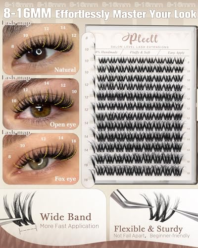 D-Curl Volume Lash Clusters 8-16mm Fluffy Eyelash Extensions