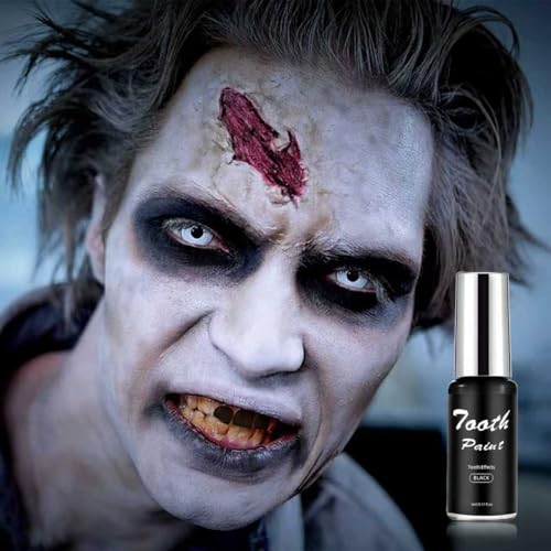 Professional SFX Makeup Kit - Special Effects Makeup Set with Scar Wax, Coagulated Blood, Black Tooth Paint, Sponges for Halloween, Theatre, Cosplay