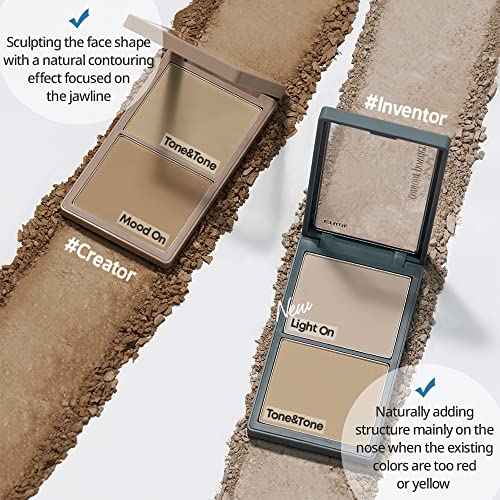 ETUDE Contour Powder - Re-illumination | Bronzer And Contour Palette To Effortlessly Define The Face Like A Selfie | Smooth, Velety Texture | Natural Look, brown, Korean Makeup, Perfect for Gift