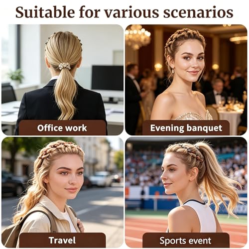 6-Piece Hair Clip Headband Set with Anti-Slip Clips