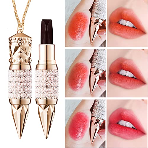 3-in-1 Velvet Matte Lipstick - Red Shades, Long Lasting