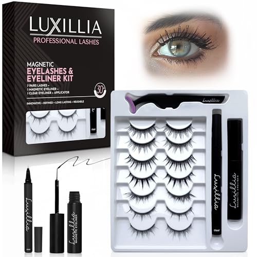 Luxillia Magnetic Eyelashes with Applicator - 10 Pairs