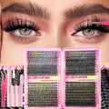 Manga Lash Clusters kit 800 PCS Fluffy Volume Lash Clusters Natural Eyelash Extensions Kit Wispy 9-16mm Individual Lash Extensions Beginner friendly At Home Lash Extensions