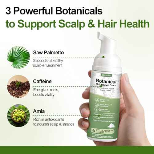 Hair Growth Oil Foam with Rosemary and Castor Oil Vegan Natural Formula for Thinning Hair Organic Plant Based Scalp Treatment Non Greasy Hair Regrowth Support for Men and Women 3 Bottles Each 2.11 oz