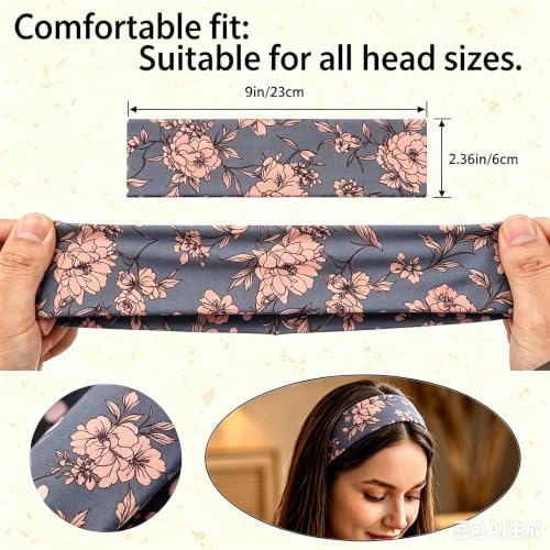 HOLAILS Boho Headbands for Women - Bohemian Hippie Headband Set, Color Variations Included