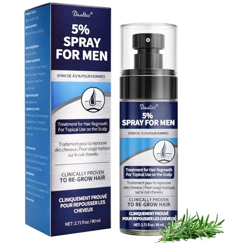 Men's 5% Minoxidil Hair Regrowth Spray – Biotin & Rosemary