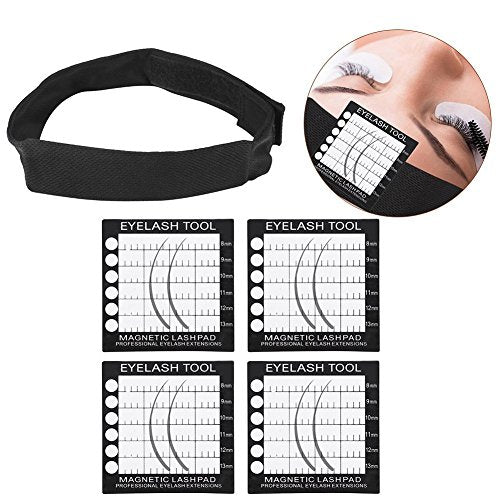 Semme Magnetic Headband for Eyelash Extensions with 4 Lash Pad Holders