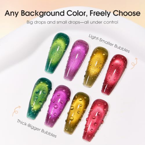Blzshy Water Drop Gel Top Coat - 3D Raindrop Effect, 8ML