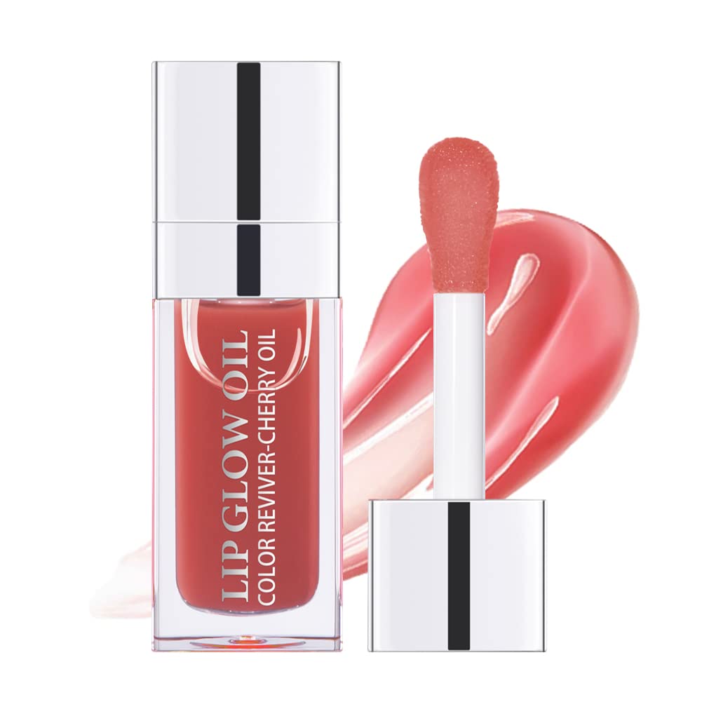 Hydrating Lip Glow Oil, Moisturizing Lip Glow Oil, Nourishing Glossy Transparent Lip Oil, Plumping Lip Oil, Lip Balm, Non-sticky Tinted Toot Lip Balm for Lip Care