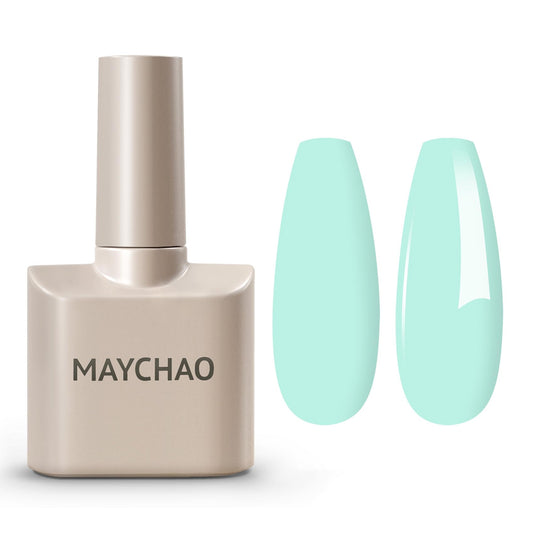 MAYCHAO 15ML Gel Nail Polish 1Pc Aquamarine Gel Polish Soak Off UV LED Nail Polish Nail Art Starter Manicure Salon DIY at Home, 0.5 OZ