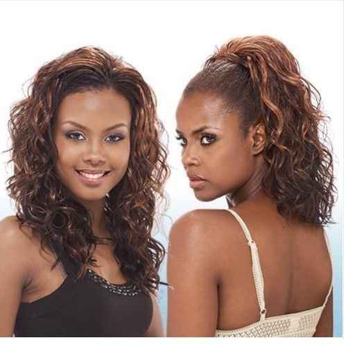 Shake N Go Freetress Drawstring Fullcap Half Wig - Vanilla Girl #1B