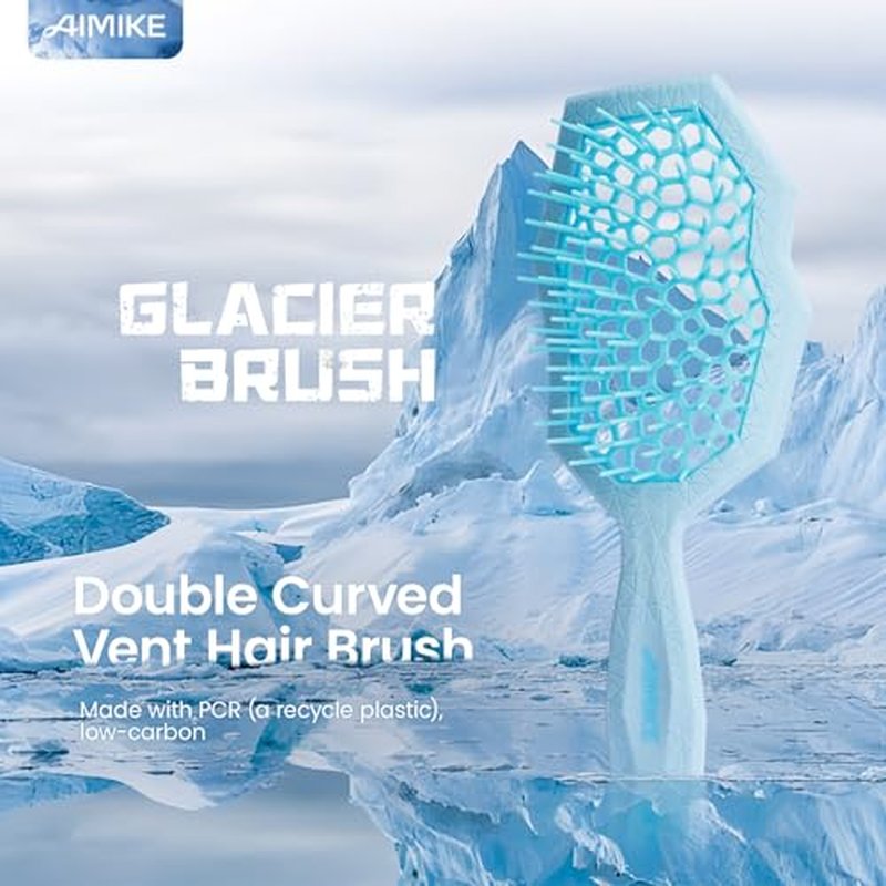 AIMIKE Glacier Detangling Brush for Curly Hair 2c-4c