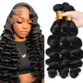 30-Inch Loose Deep Wave Human Hair Bundles - Brazilian Virgin Hair