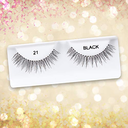 Andrea False Eyelashes Style 21 - 4 Pack Black Strip Lashes