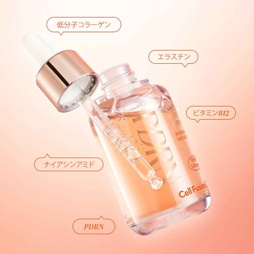 Cell Fusion C Collagen PDRN Ampoule, Salmon DNA PDRN Face Serum for Glow, Collagen, Niacinamide, Hydrating & Firming, Uneven Skin Tone, 1.18 fl.oz. / 35ml