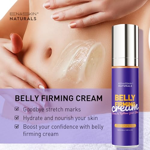 Enaskin Naturals Belly Firming Cream for Tightening and Cellulite Flat Skin Firming Cream for Stomach & Thighs & Butt - Moisturizing Lifting Body Lotion for Women - 80ML