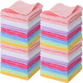 40 Pcs Soft Face Wash Cloths 10x10 Inch Multicolor