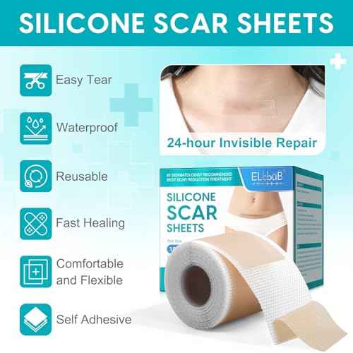 Silicone Scar Sheets (1.6¡± x 120¡±), Medical Grade Scar Tape for C-Section, Surgery, Keloid, Burn, Acne Scars - Reusable, Pain-Free, Safe for Sensitive Skin