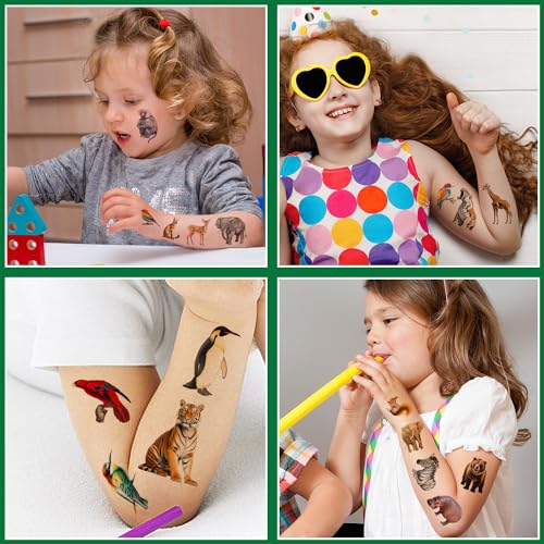 200+ Realistic Wildlife Animal Temporary Tattoos
