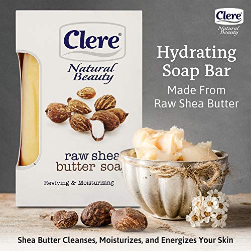 Clear Natural Beauty Soap (Raw Shea Butter Soap, 4 Pack)