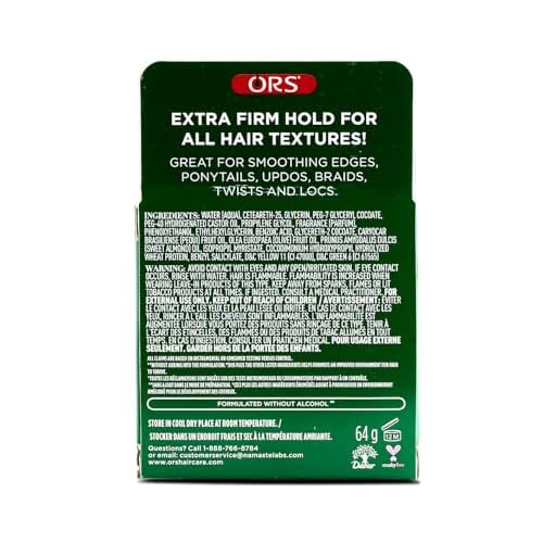 ORS Olive Oil Edge Control Hair Gel with Sweet Almond Oil for Strengthening 2.2 Ounces