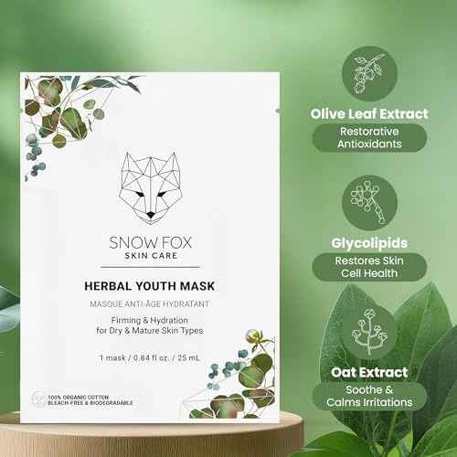Snow Fox Herbal Youth Mask with Elasticity Production and Collagen Boost, 5-Pack