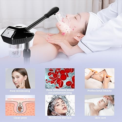 Facial Steamer with Adjustable Height & 360° Rotation
