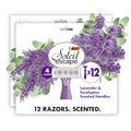 BIC Soleil 4 Escape Scented Women's Disposable Razors, 4 Blades, Comfortable Shave, Lavender & Eucalyptus Scented Handle Shaving Razors for Women, 12 Count