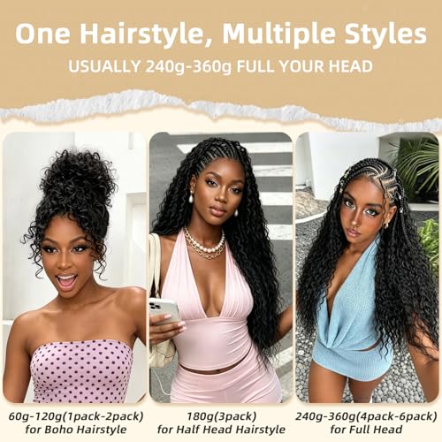 DRESSMAKER 14-Inch Water Wave Human Crochet Hair - 60g Lightweight & No Itch
