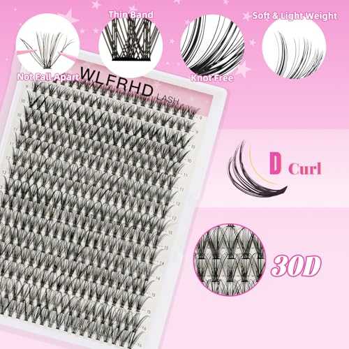 Lash Clusters Kit 320 Pcs DIY Individual Eyelash Extensions 30D 9-16mm
