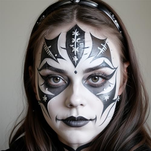 Halloween Skeleton Makeup Palette 3 Colors with Brush