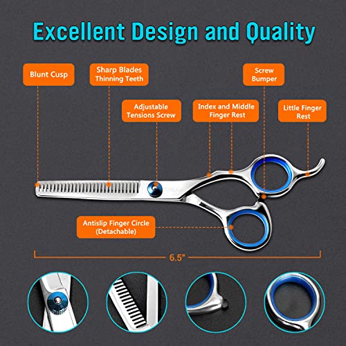 COOLALA Professional Hair Thinning Scissors 6.5" Stainless Steel