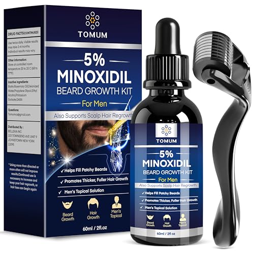 TOMUM 5% Minoxidil Beard Growth Serum for Men