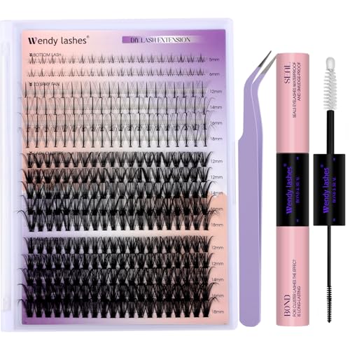 DIY Lash Extension Kit with Bond & Seal - 12-18mm Clusters