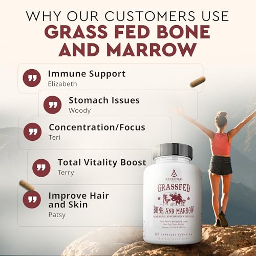Grass Fed Beef Bone Marrow Supplement 180 Capsules