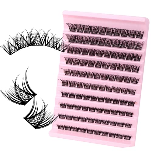 FADVAN Lash Clusters D-Curl Wispy Spikes Eyelash Extensions DIY