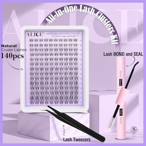 ALICE Lash Clusters Kit - Natural Wispy Extensions 140pcs
