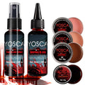 Yosca 6Pc Halloween Fake Blood Makeup Kit - Spray, Dripping, Scar Wax