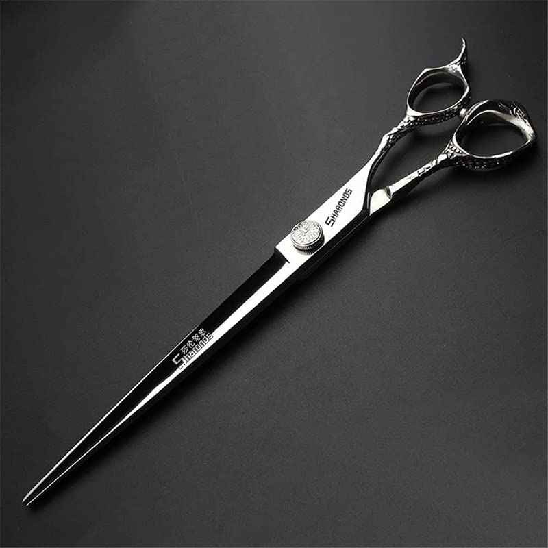 6/7/8 Inch Professional Hairdressing Scissors Barber Rose Pattern Hair Stylist Shears Styling Tool Japanese Stainless Steel Clippers (8-in cutting scissors)
