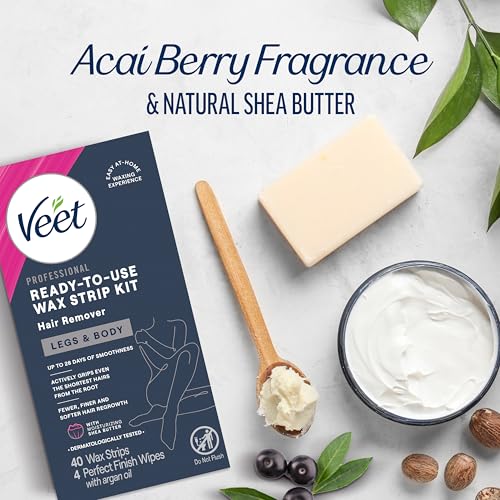 Veet Ready-To-Use Wax Strips Kit for Women | 40ct