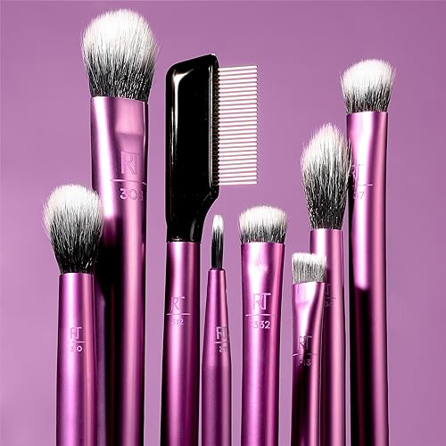Real Techniques 8-Piece Eye Brush Set for Eyeshadow, Liner & Brows
