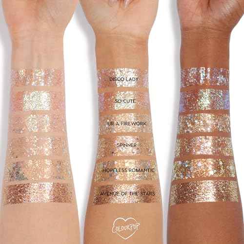 ColourPop Glitterally Obsessed Body Glitter Gel - Multi-Colored Glitter Makeup Made with an Adhesive Gel Formula - Easy to Use & Mess Free - Disco Lady (0.06 oz)